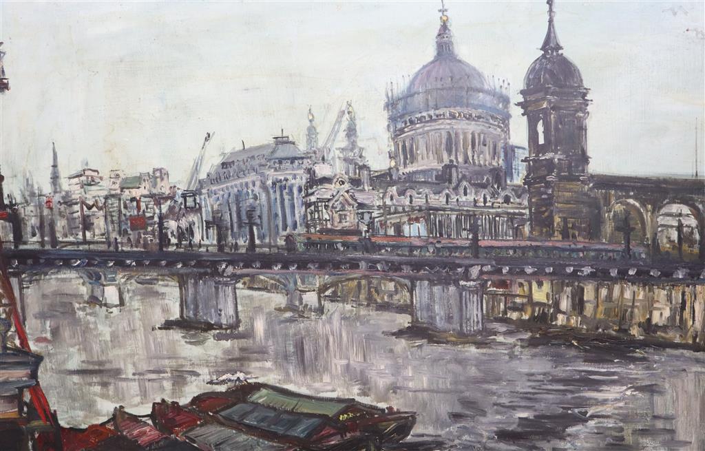 S. Appleton Thames river scene 50 x 75cm